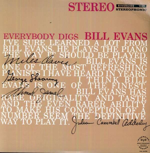 |  Vinyl LP | Bill Evans - Everybody Digs Bill Evans (LP) | Records on Vinyl