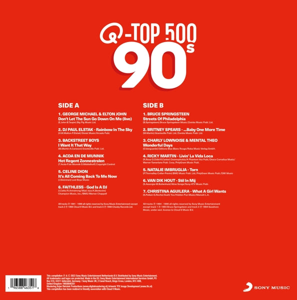 |  Vinyl LP | Various - Qmusic Top 500 Van De 90s (LP) | Records on Vinyl
