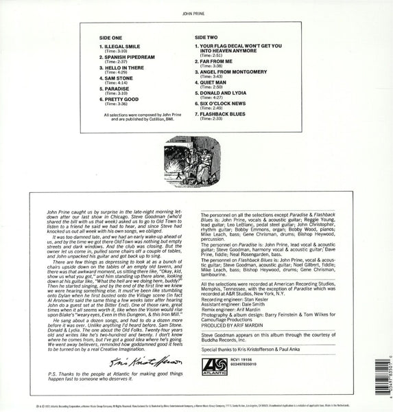 |  Vinyl LP | John Prine - John Prine (LP) | Records on Vinyl