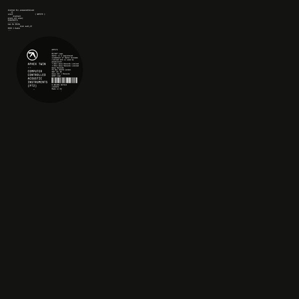 |  12" Single | Aphex Twin - Computer Controlled Acoustic Instruments Pt2 (Single) | Records on Vinyl