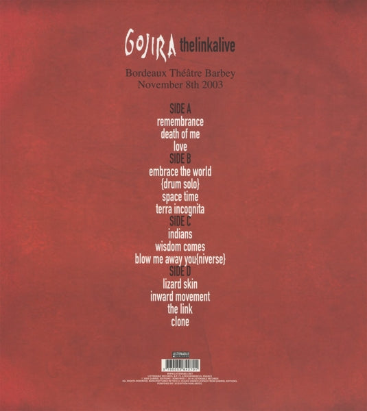 |  Vinyl LP | Gojira - Link Alive (2 LPs) | Records on Vinyl