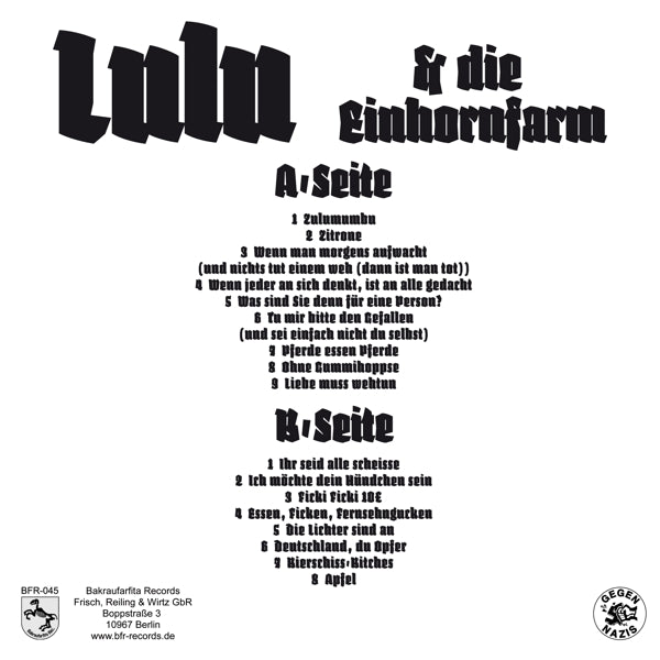 |  Vinyl LP | Lulu & Die Einhornfarm - Ihr Seid Alle Scheisse (LP) | Records on Vinyl