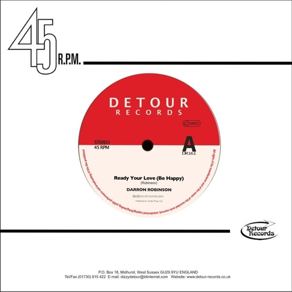 |  7" Single | Darron Robinson - Ready You Love (Be Happy) (Single) | Records on Vinyl