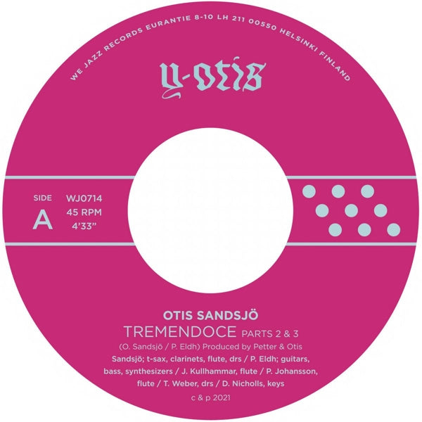 |  7" Single | Otis Sandsjo - Tremendoce Parts 2 & 3 / Skerry (Single) | Records on Vinyl