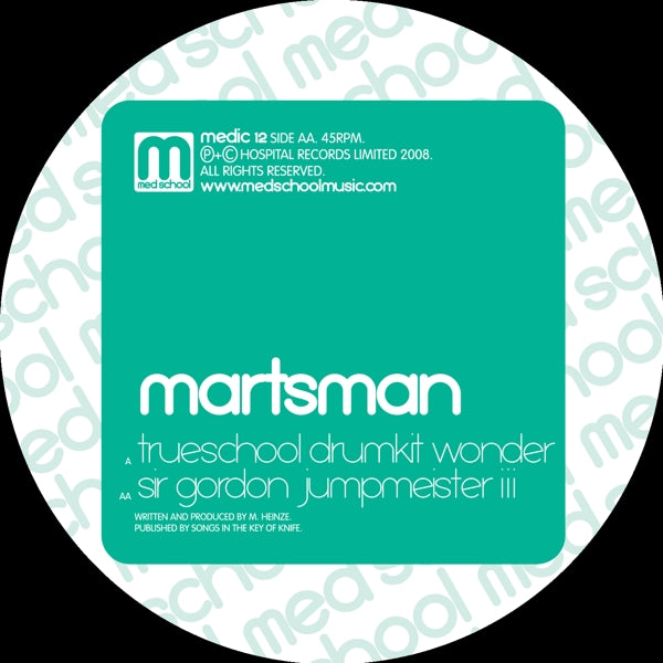 |  12" Single | Martsman - Trueschool Drumkit Wonder (Single) | Records on Vinyl