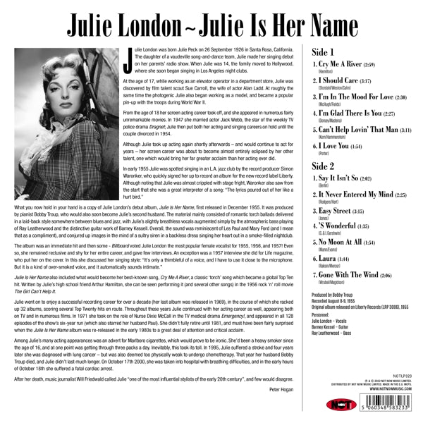 |  Vinyl LP | Julie London - Julie is Her Name (LP) | Records on Vinyl