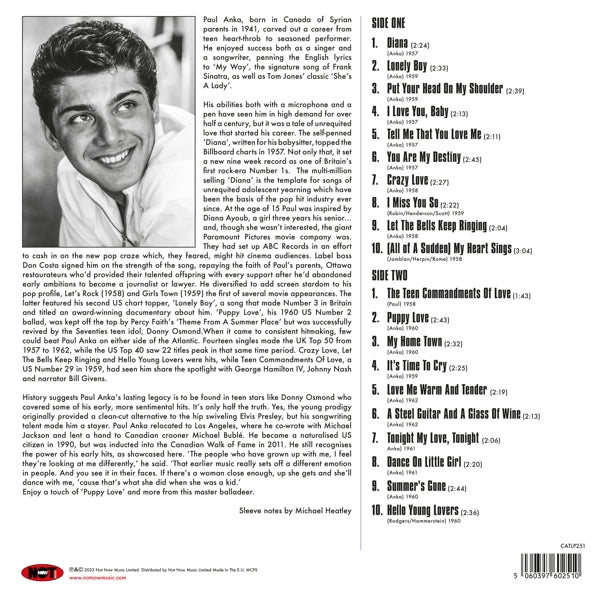 |  Vinyl LP | Paul Anka - Diana: the Very Best of (LP) | Records on Vinyl