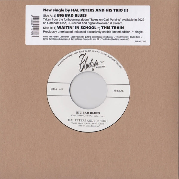 |  7" Single | Hal -& His Trio- Peters - Big Bad Blues (Single) | Records on Vinyl