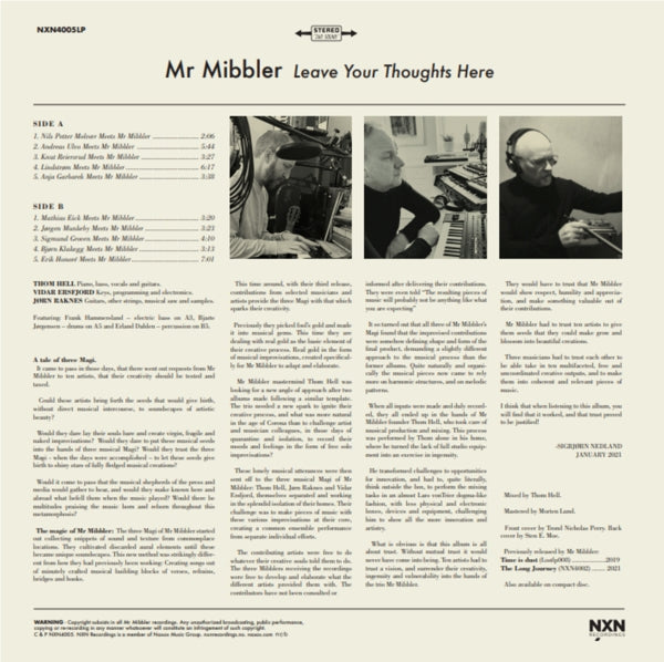 |  Vinyl LP | Mr Mibbler - Leave Your Thoughts Here (LP) | Records on Vinyl