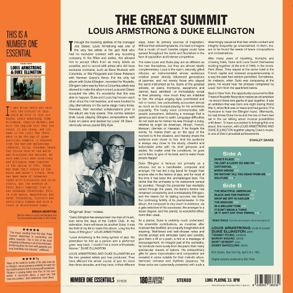 |  Vinyl LP | Louis & Duke Ellington Armstrong - The Great Summit (LP) | Records on Vinyl