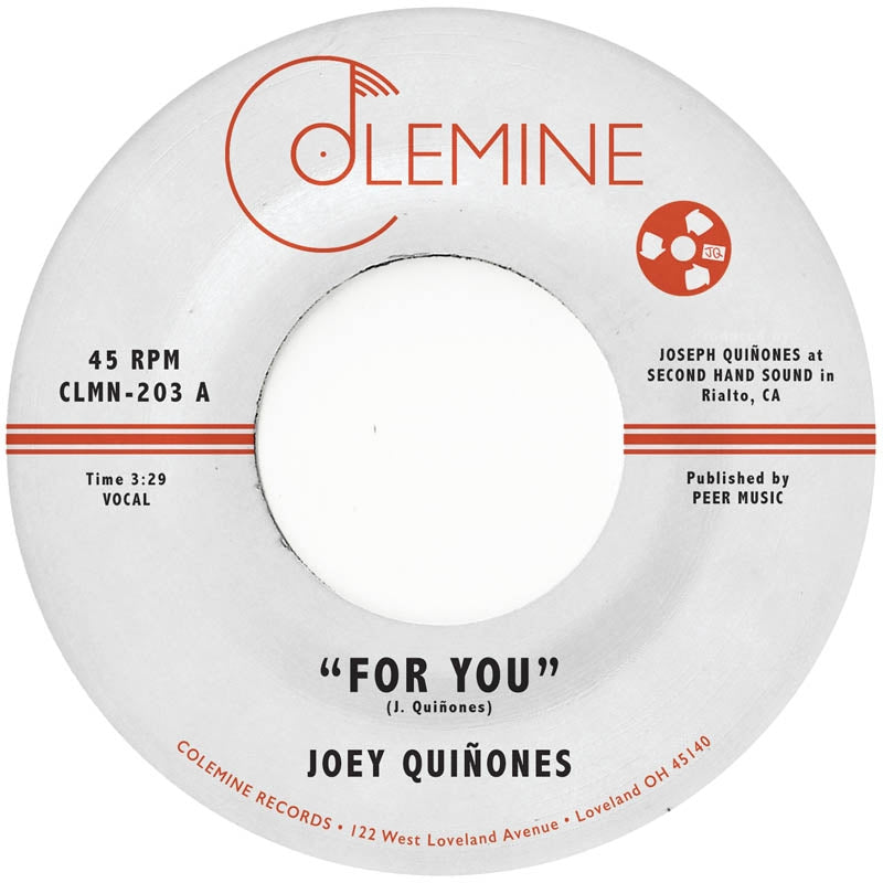 |  7" Single | Joey Quinones - For You (Single) | Records on Vinyl