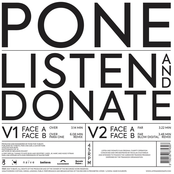 Pone - Listen And Donate |  Vinyl LP | Pone - Listen and Donate (LP) | Records on Vinyl