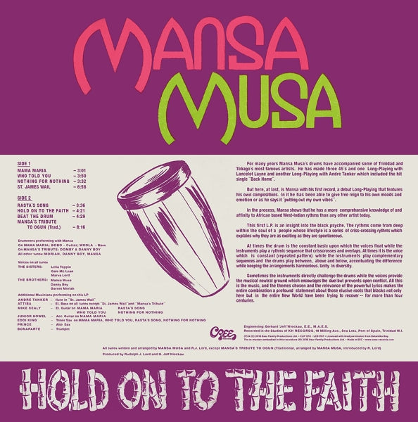 Mansa Musa - Hold On To The Faith |  Vinyl LP | Mansa Musa - Hold On To the Faith (LP) | Records on Vinyl