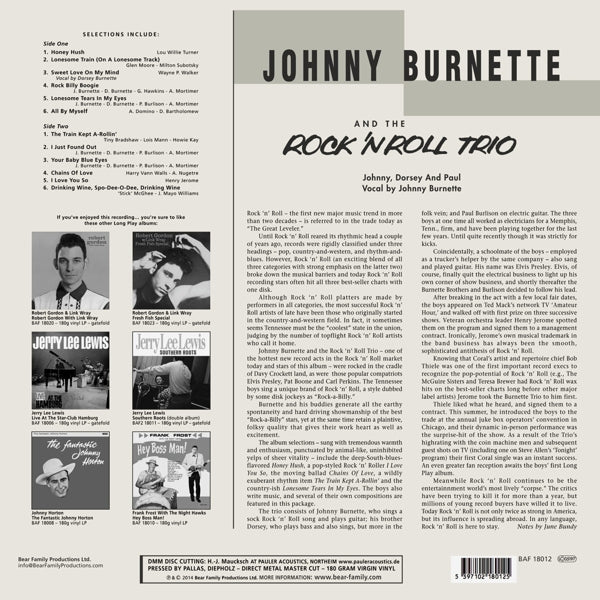 Johnny Burnette - And The..  |  Vinyl LP | Johnny Burnette - And the Rock'n'roll Trio (LP) | Records on Vinyl