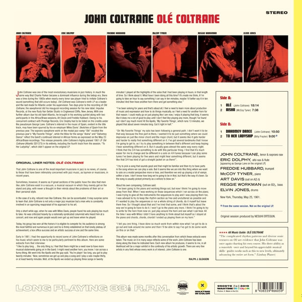 John Coltrane - Ole Coltrane  |  Vinyl LP | John Coltrane - Ole Coltrane - Complete Session (LP) | Records on Vinyl