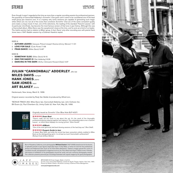Cannonball Adderley & Mi - Somethin' Else  |  Vinyl LP | Cannonball & Miles Davis Adderley - Somethin' Else (LP) | Records on Vinyl