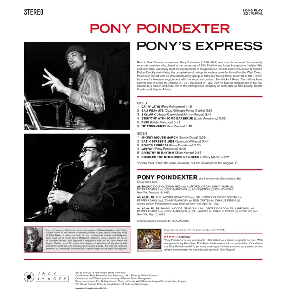 Pony Poindexter - Pony's Express  |  Vinyl LP | Pony Poindexter - Pony's Express (LP) | Records on Vinyl