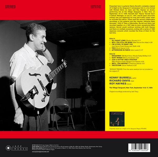 Kenny Burrell - A Night At The.. | Vinyl LP | Kenny Burrell - A Night At the Vanguard (LP) | Records on Vinyl