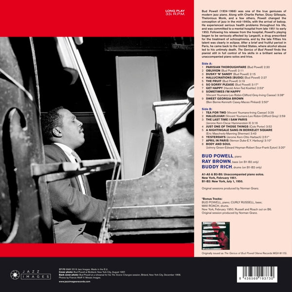 Bud Powell - Genius Of Bud Powell  |  Vinyl LP | Bud Powell - Genius of Bud Powell (LP) | Records on Vinyl