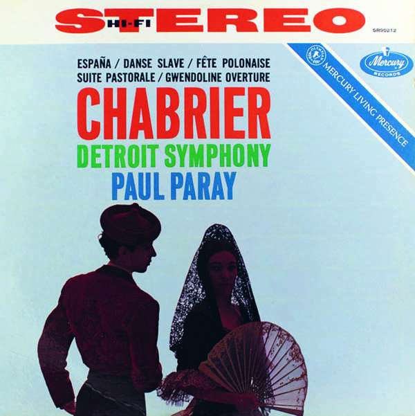 Paul Paray Detroit Symphony Orchestra - The Music of Chabrier (LP) Cover Arts and Media | Records on Vinyl