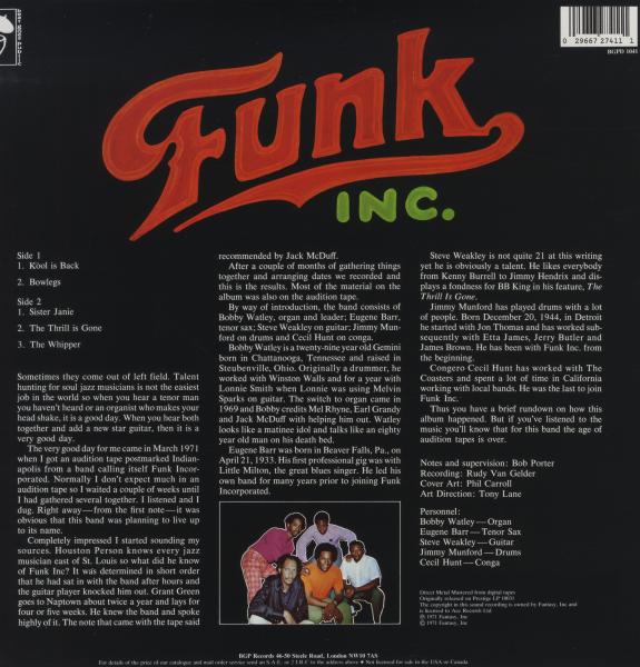  |  Vinyl LP | Funk Inc. - Funk Inc. (LP) | Records on Vinyl