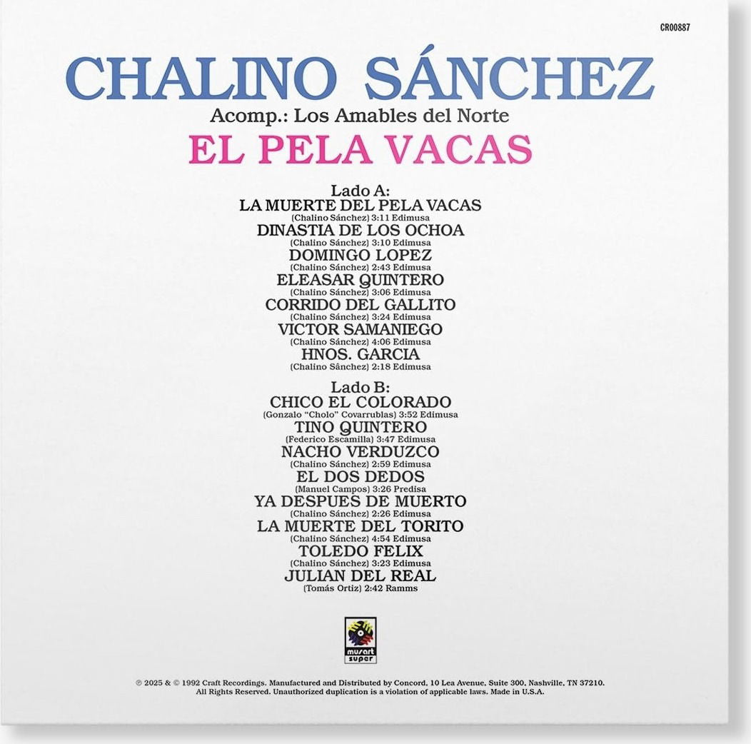 Chalino Sanchez - El Pela Vacas (LP) Cover Arts and Media | Records on Vinyl