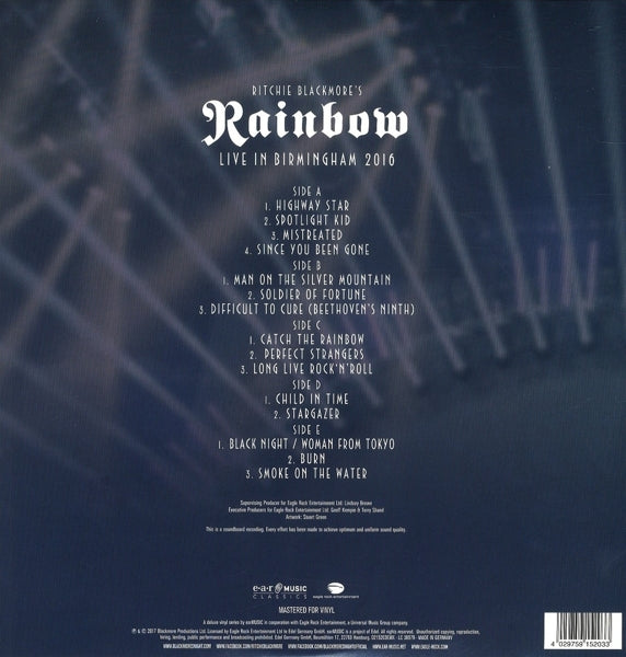  |  Vinyl LP | Rainbow - Live In Birmingham 2016 (3 LPs) | Records on Vinyl