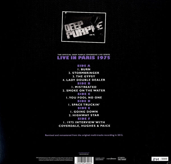  |  Vinyl LP | Deep Purple - Paris 1975 (3 LPs) | Records on Vinyl