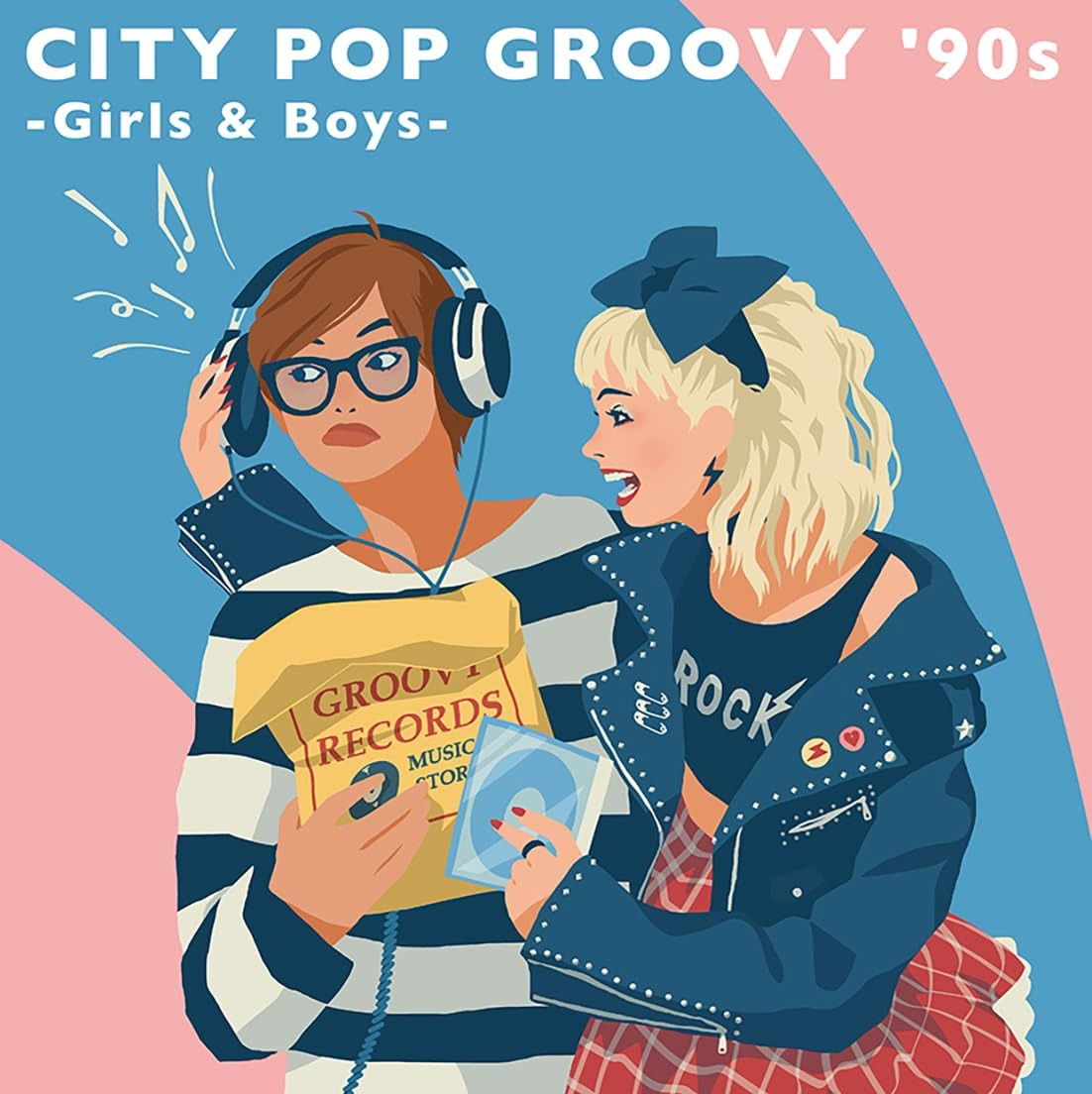 V/A - City Pop Groovy '90s: Girls & Boys (2 LPs) Cover Arts and Media | Records on Vinyl