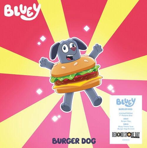 Bluey - Burger Dog / Bluey Theme Extended (Burger Dog Version) (Single) Cover Arts and Media | Records on Vinyl