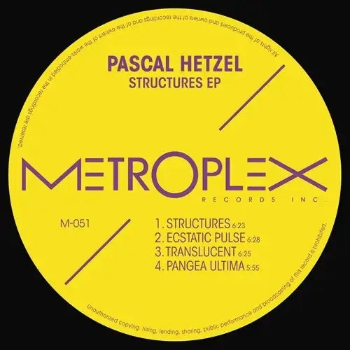 Pascal Hetzel - Structures Ep (Single) Cover Arts and Media | Records on Vinyl