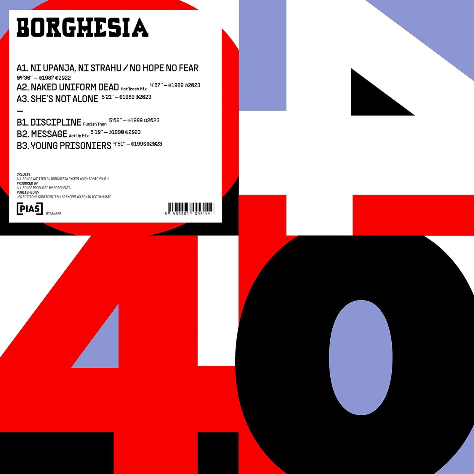 Borghesia - Pias 40 (Single) Cover Arts and Media | Records on Vinyl
