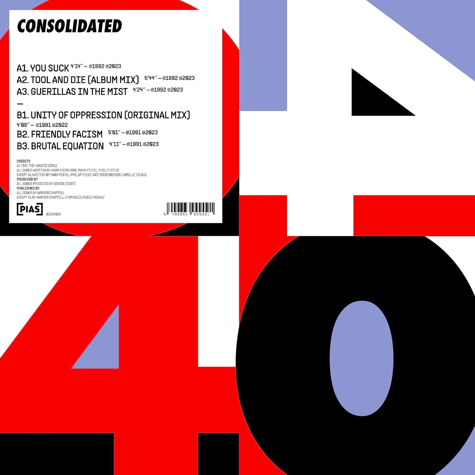 Consolidated - Pias 40 (Single) Cover Arts and Media | Records on Vinyl
