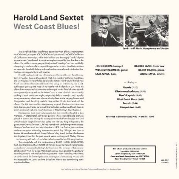  |  Vinyl LP | Harold -Sextet- Land - West Coast Blues! (LP) | Records on Vinyl
