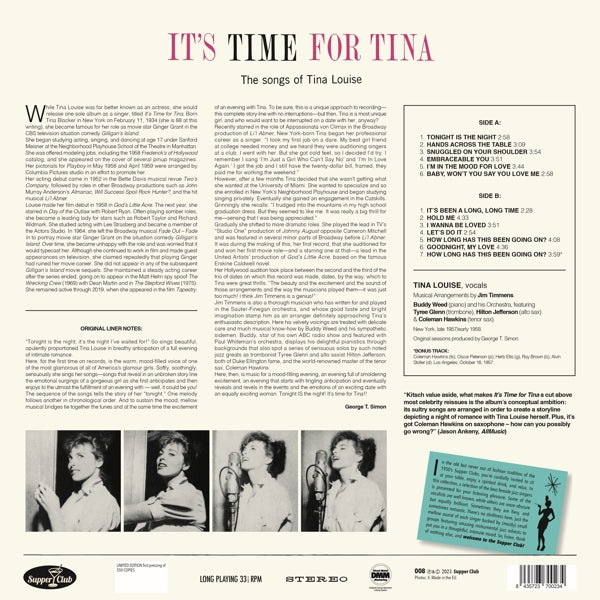 Tina Louise - It's Time For Tina (LP) Cover Arts and Media | Records on Vinyl