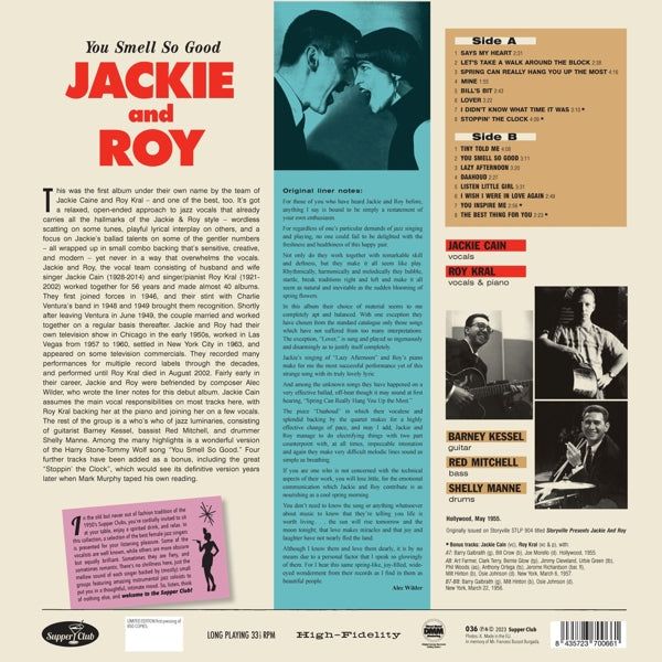 Jackie & Roy - You Smell So Good (LP) Cover Arts and Media | Records on Vinyl