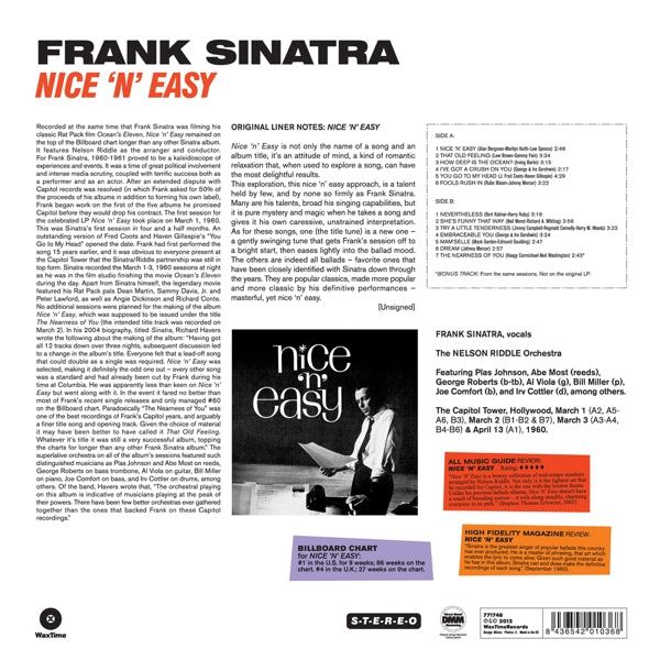  |  Vinyl LP | Frank Sinatra - Nick'n'easy + 1 (LP) | Records on Vinyl