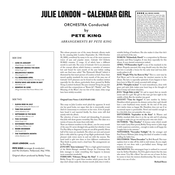  |  Vinyl LP | Julie London - Calendar Girl (LP) | Records on Vinyl