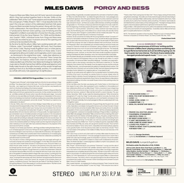  |  Vinyl LP | Miles Davis - Porgy & Bess (LP) | Records on Vinyl