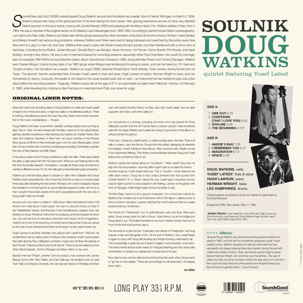 Doug -Quintet- Watkins - Soulnik (LP) Cover Arts and Media | Records on Vinyl