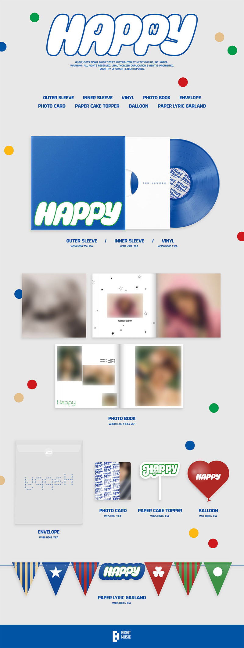 Jin - Happy (LP) Cover Arts and Media | Records on Vinyl