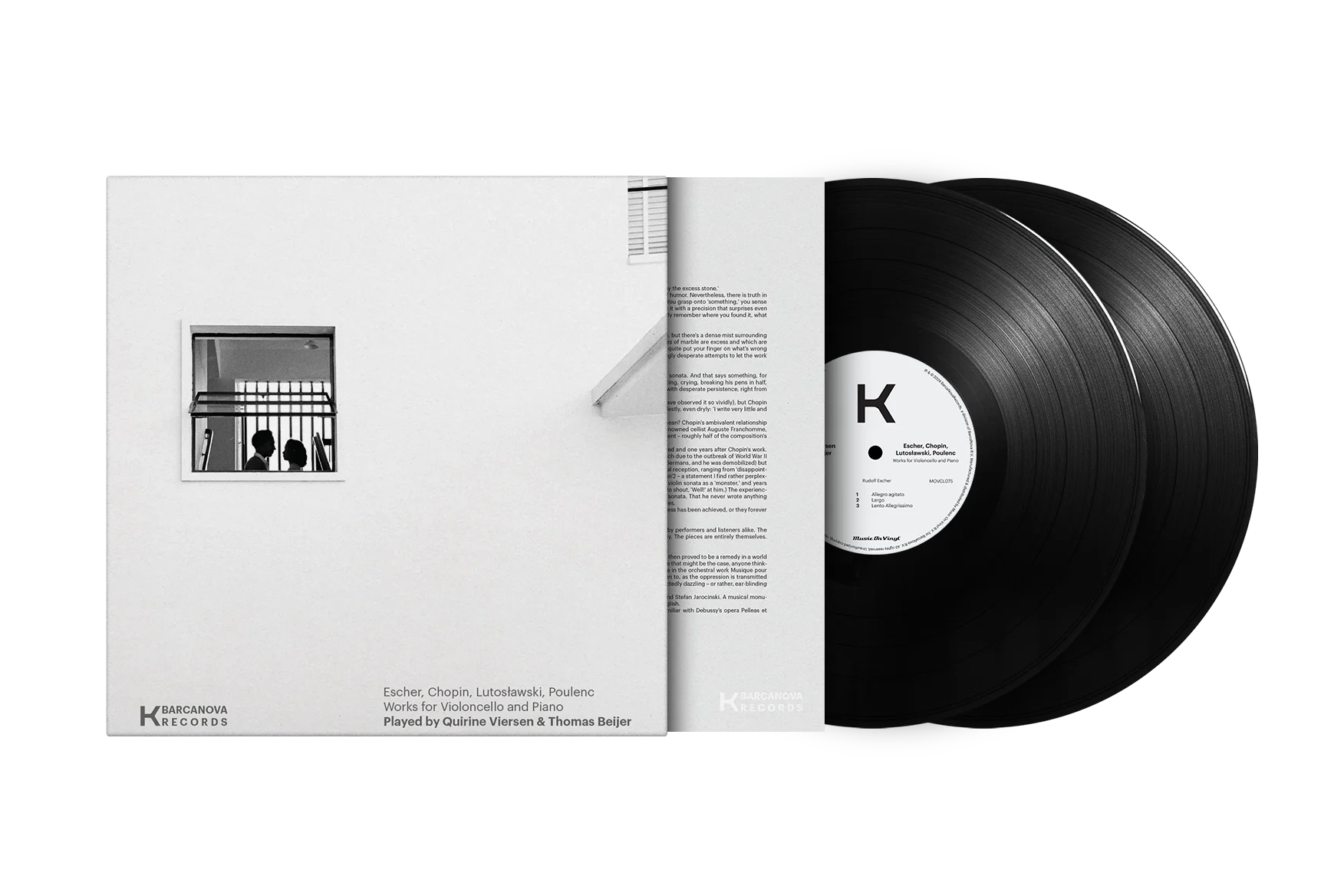  |   | Quirine & Thomas Beijer Viersen - Escher, Chopin, Lutoslawski, Poulenc, Works For Violoncello and Piano (2 LPs) | Records on Vinyl
