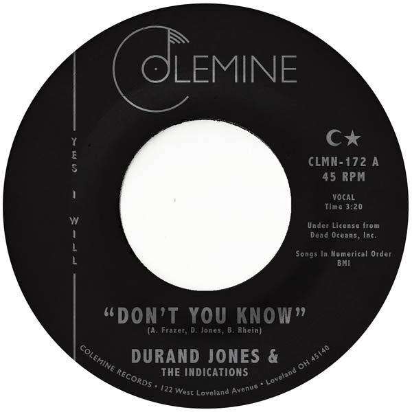 Durand Jones & The Indic - Don't You Know / True.. |  7" Single | Durand Jones & The Indic - Don't You Know / True.. (7" Single) | Records on Vinyl