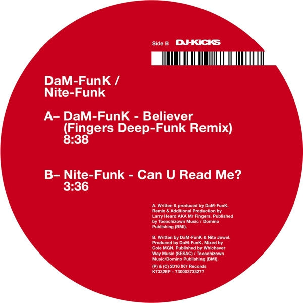  |  12" Single | Dam-Funk/Nite-Funk - Believer/Can U Read Me (Single) | Records on Vinyl