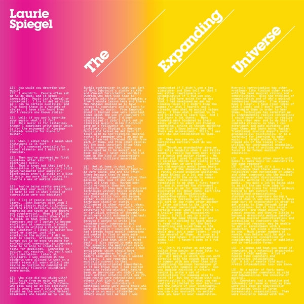 Laurie Spiegel - Expanding Universe |  Vinyl LP | Laurie Spiegel - Expanding Universe (3 LPs) | Records on Vinyl