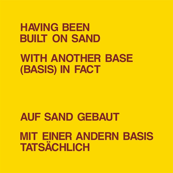  |  Vinyl LP | Dickie & Lawrence Weiner Landry - Having Been Built On Sand (LP) | Records on Vinyl