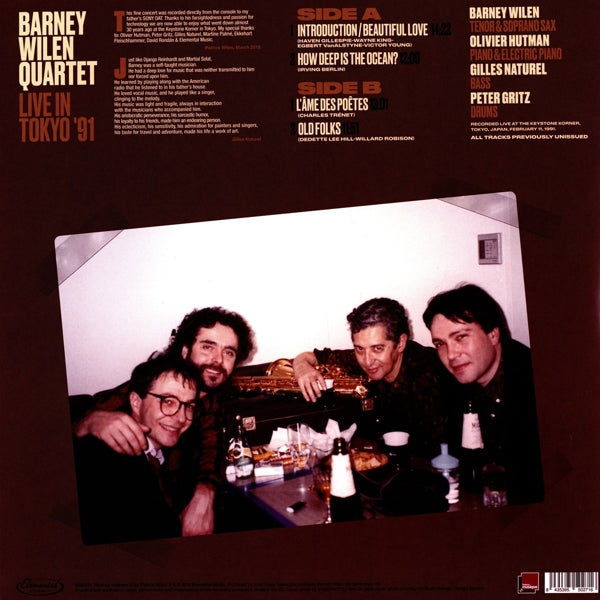 Barney Quartet Wilen - Live In Tokyo '91  |  Vinyl LP | Barney Quartet Wilen - Live In Tokyo '91  (LP) | Records on Vinyl
