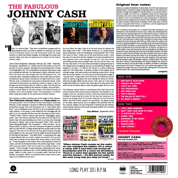 Johnny Cash - Fabulous Johnny Cash  |  Vinyl LP | Johnny Cash - Fabulous Johnny Cash  (LP) | Records on Vinyl