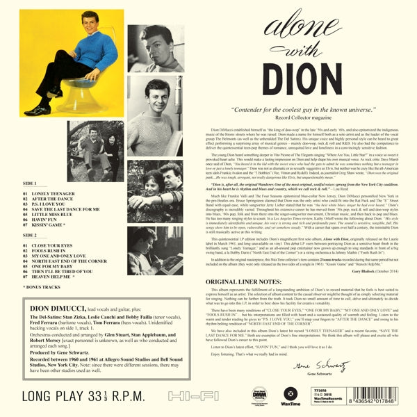 Dion - Alone With Dion  |  Vinyl LP | Dion - Alone With Dion  (LP) | Records on Vinyl