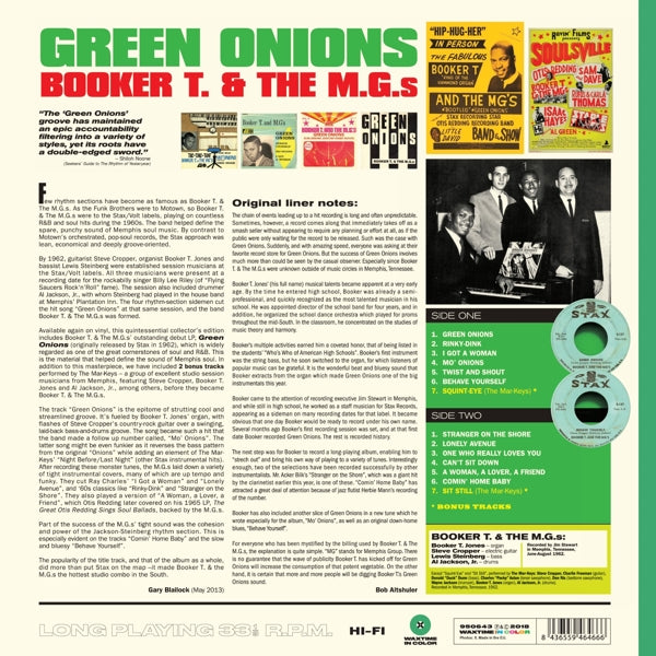 Booker T & Mg's - Green Onions  |  Vinyl LP | Booker T & Mg's - Green Onions  (LP) | Records on Vinyl